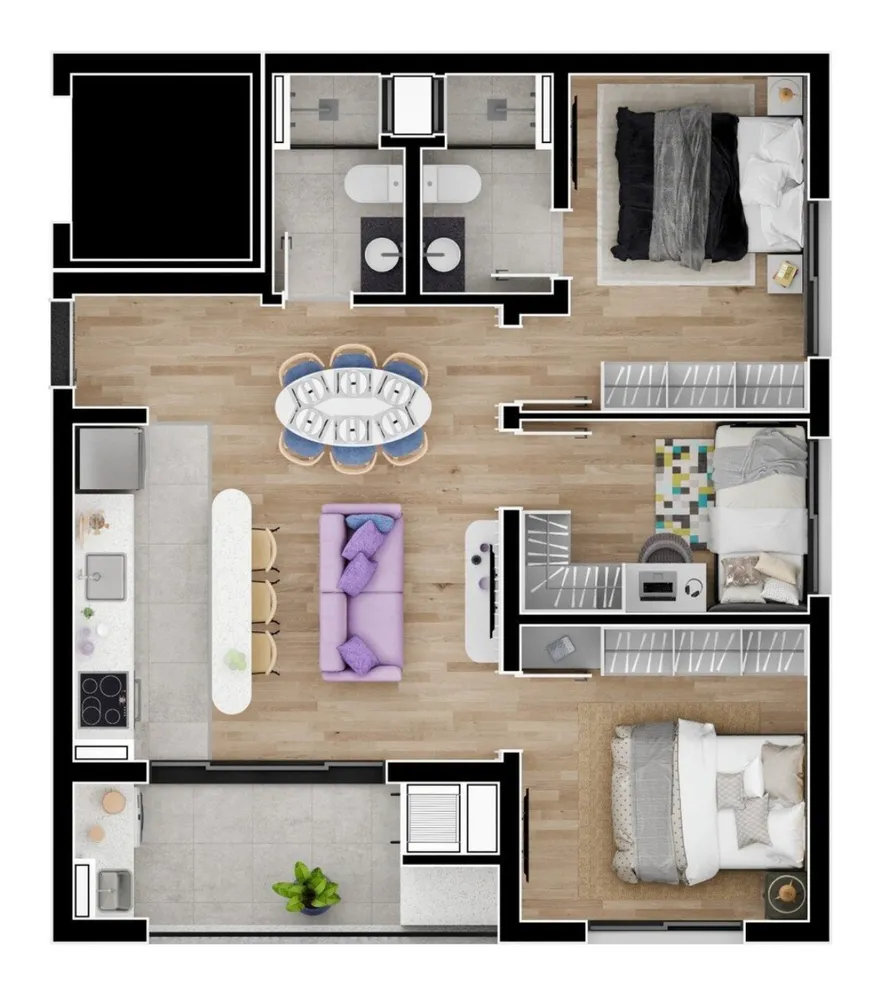 Apartamento, 3 quartos, 65 m² - Foto 10