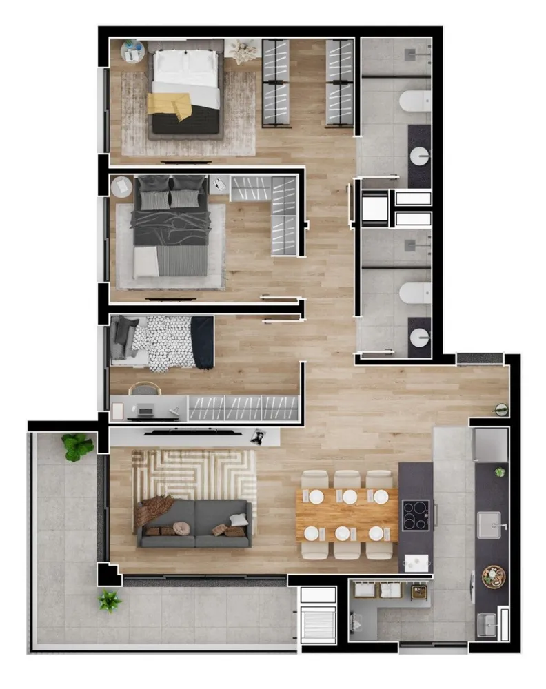 Apartamento, 3 quartos, 65 m² - Foto 6