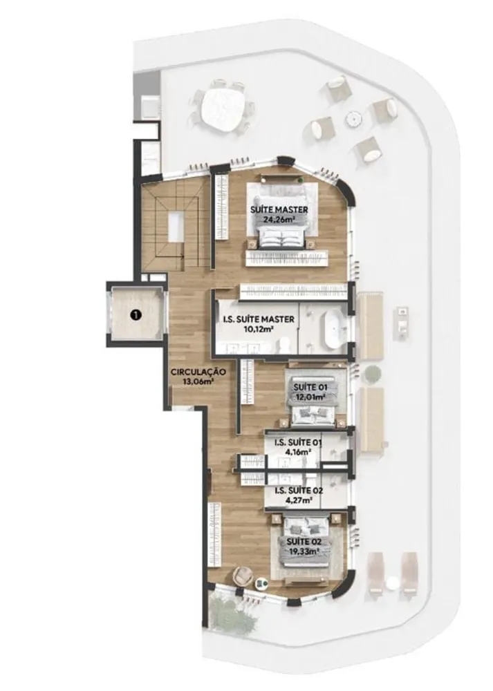 Apartamento, 3 quartos, 533 m² - Foto 3