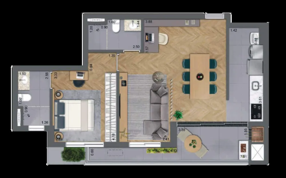 Apartamento, 2 quartos, 68 m² - Foto 6