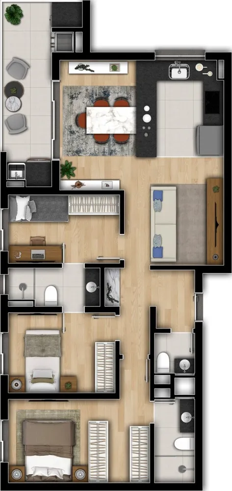 Apartamento, 2 quartos, 61 m² - Foto 5