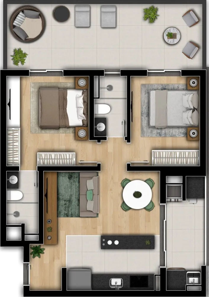 Apartamento, 2 quartos, 61 m² - Foto 8