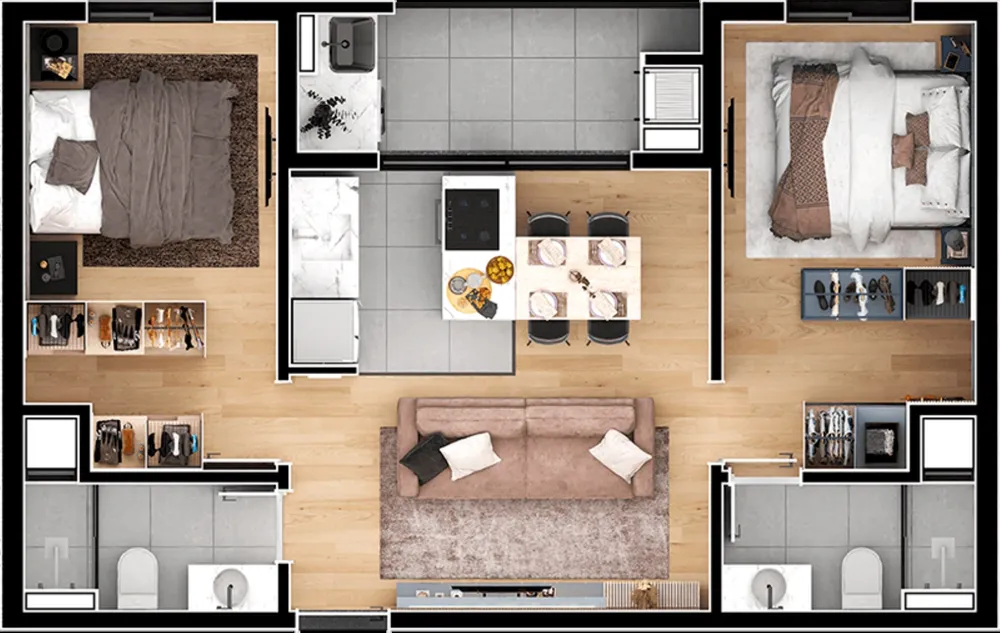 Apartamento, 2 quartos, 53 m² - Foto 16