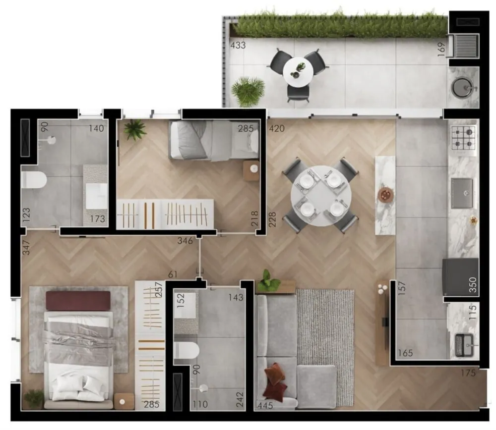 Apartamento, 3 quartos, 75 m² - Foto 2