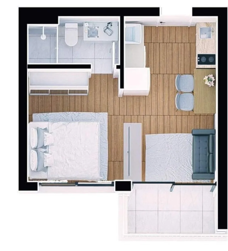 Apartamento, 1 quarto, 62 m² - Foto 7