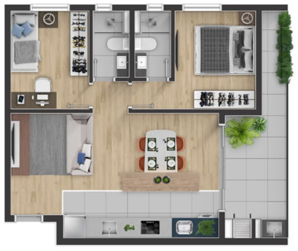 Apartamento, 2 quartos, 51 m² - Foto 12