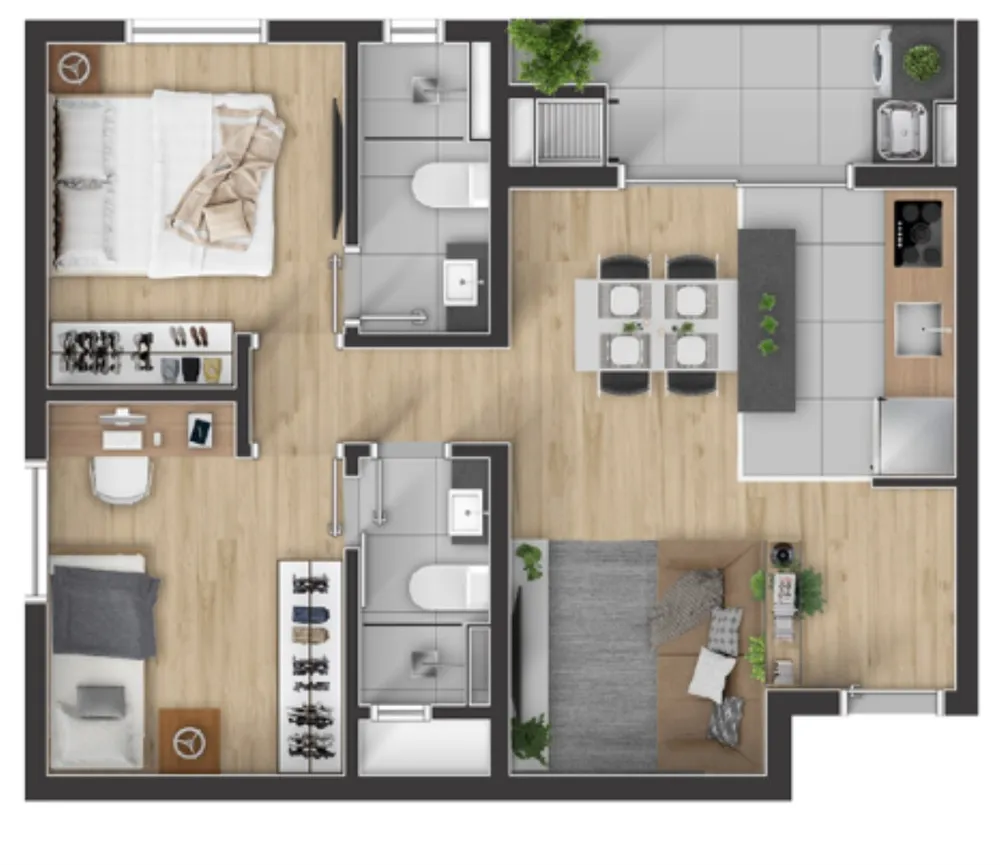 Apartamento, 2 quartos, 51 m² - Foto 10