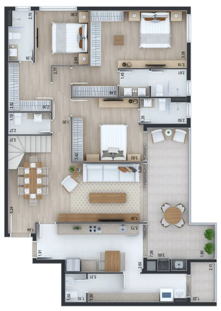 Apartamento, 3 quartos, 143 m² - Foto 7