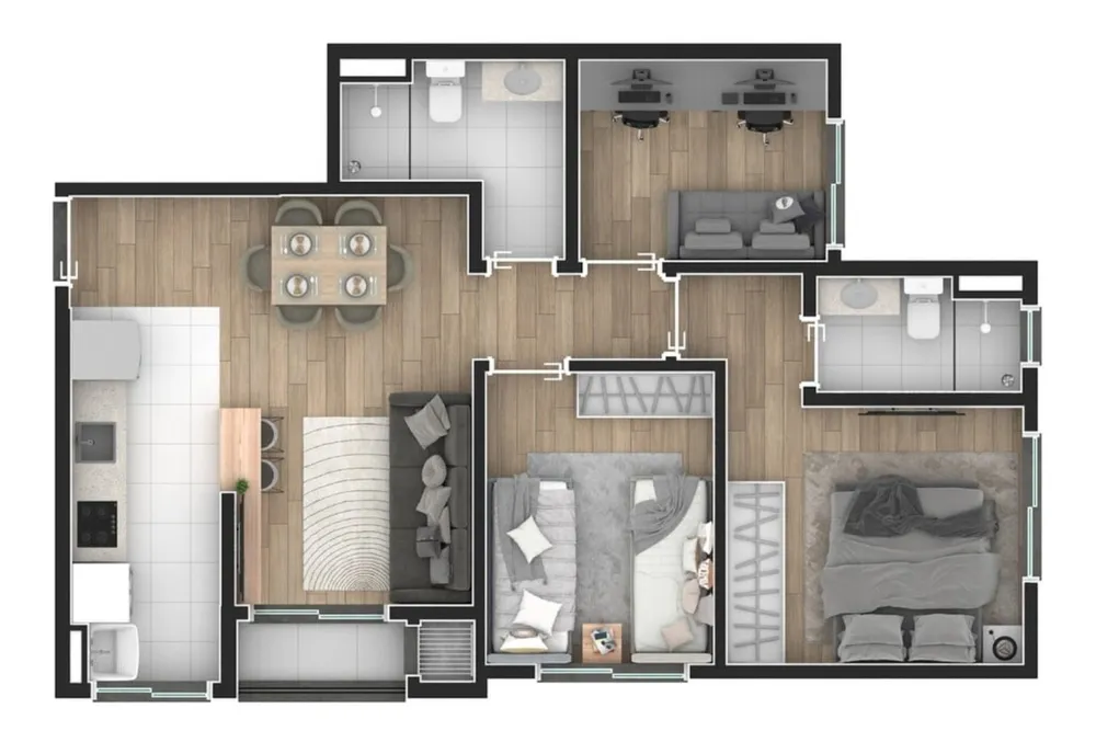 Apartamento, 3 quartos, 56 m² - Foto 8