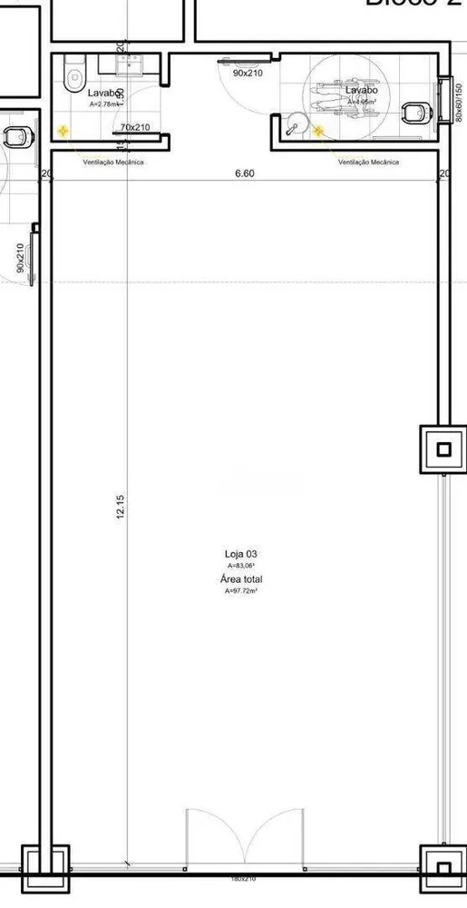 Loja-Salão, 98 m² - Foto 9