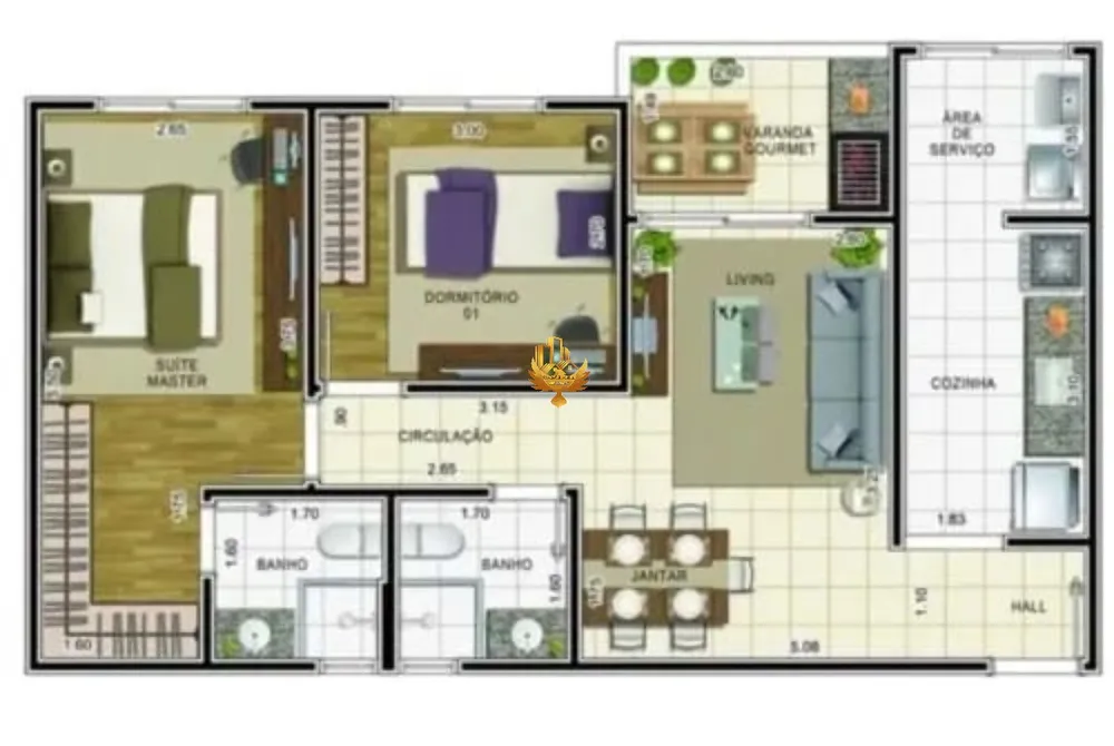 Apartamento, 2 quartos, 65 m² - Foto 11