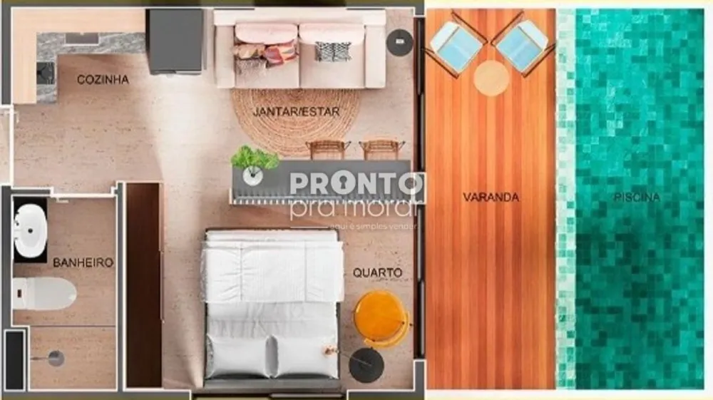 Apartamento, 1 quarto, 35 m² - Foto 1