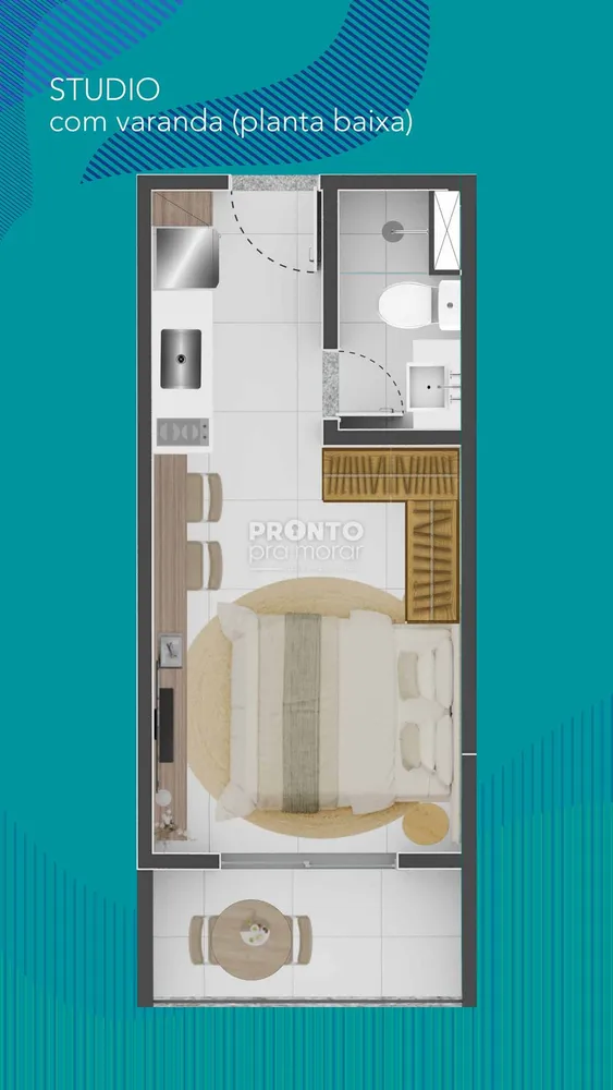 Apartamento, 1 quarto, 23 m² - Foto 1