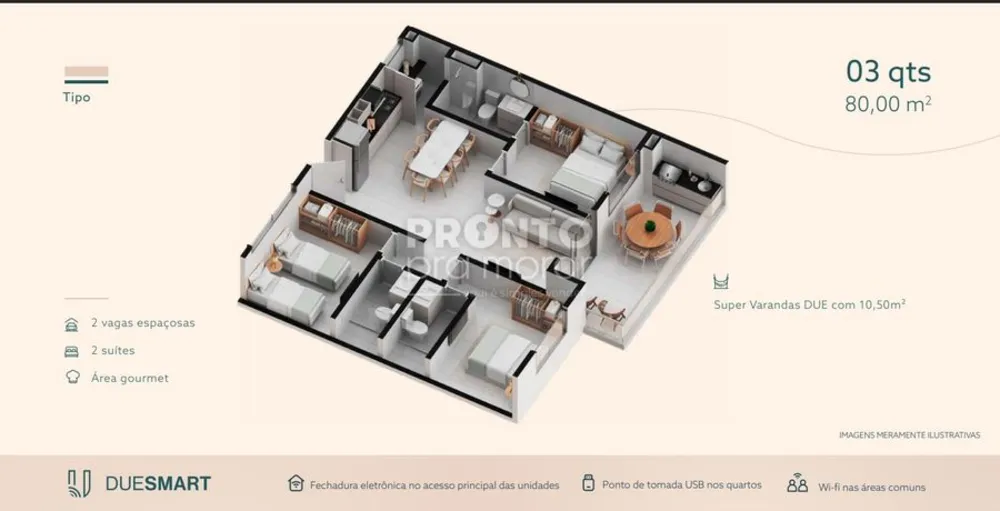 Apartamento, 3 quartos, 80 m² - Foto 4