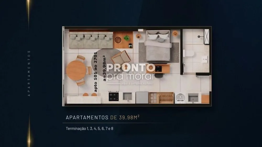 Apartamento, 1 quarto, 39 m² - Foto 1