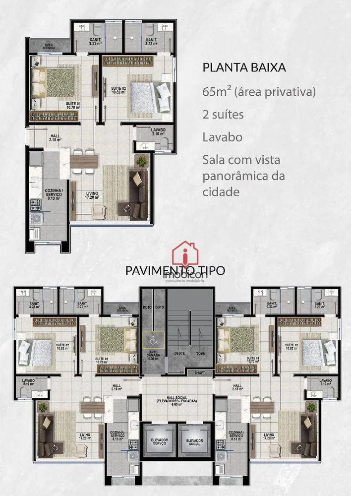 Apartamento, 2 quartos, 65 m² - Foto 3