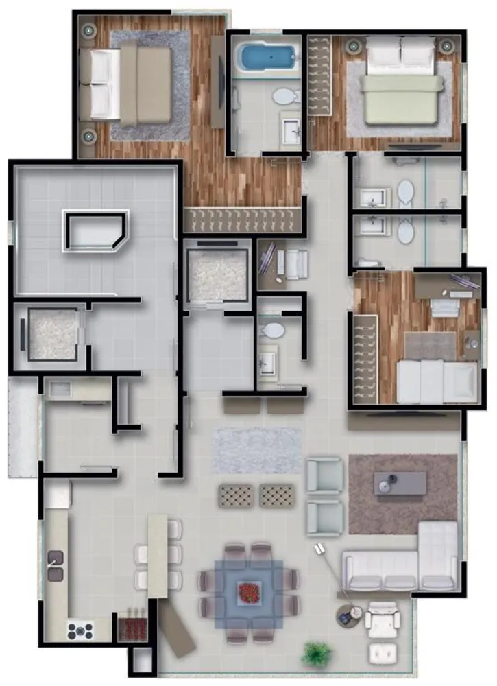 Apartamento, 3 quartos, 145 m² - Foto 1
