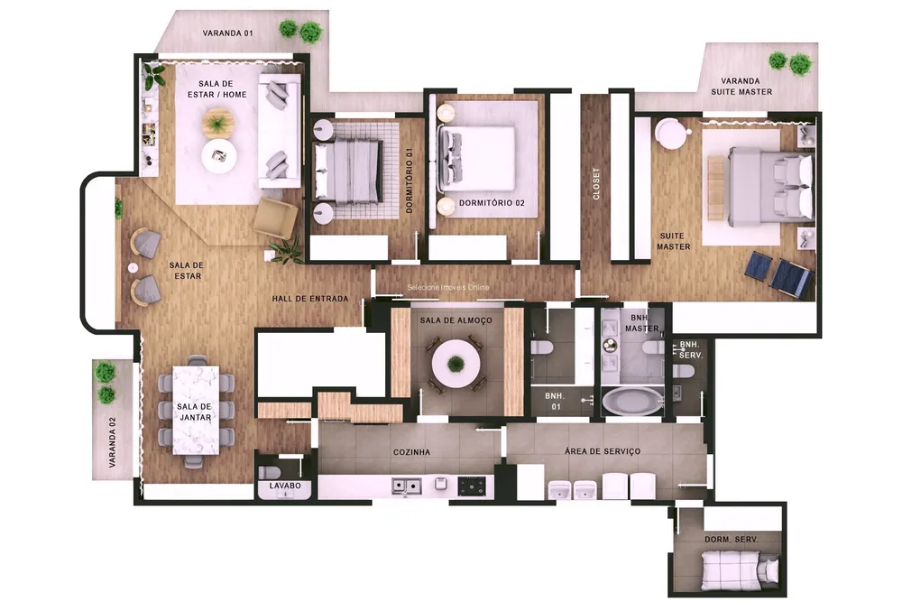 Apartamento, 4 quartos, 214 m² - Foto 2