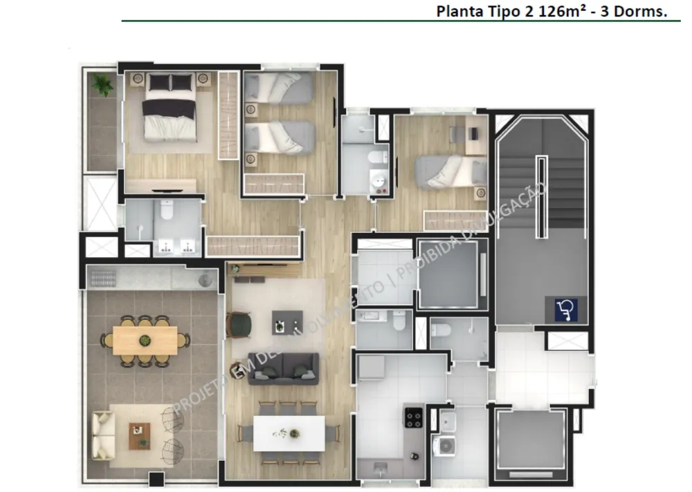 Apartamento, 3 quartos, 151 m² - Foto 2