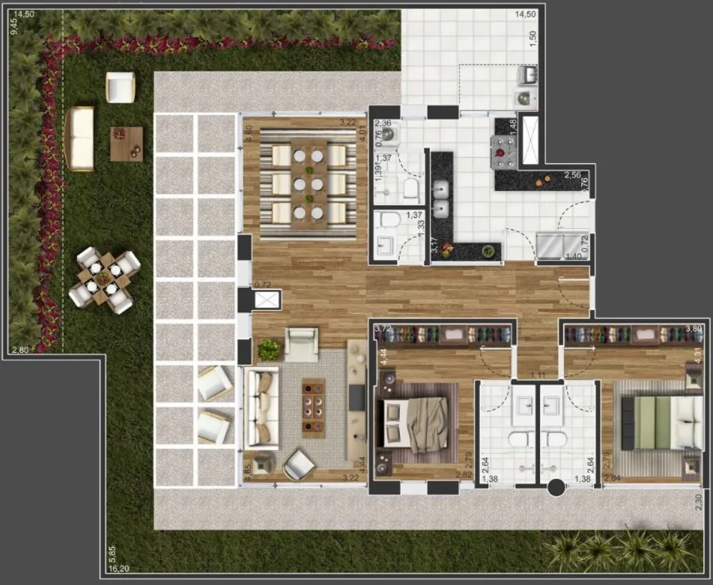 Apartamento, 2 quartos, 128 m² - Foto 4