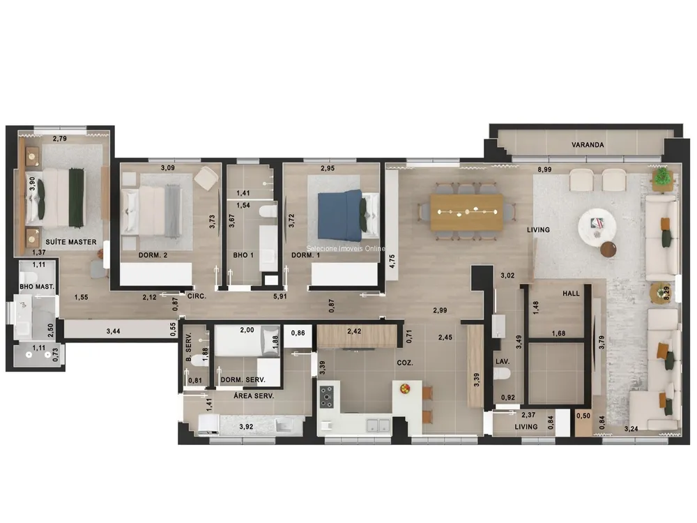 Apartamento, 3 quartos, 174 m² - Foto 2