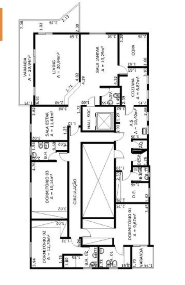 Apartamento, 3 quartos, 189 m² - Foto 3