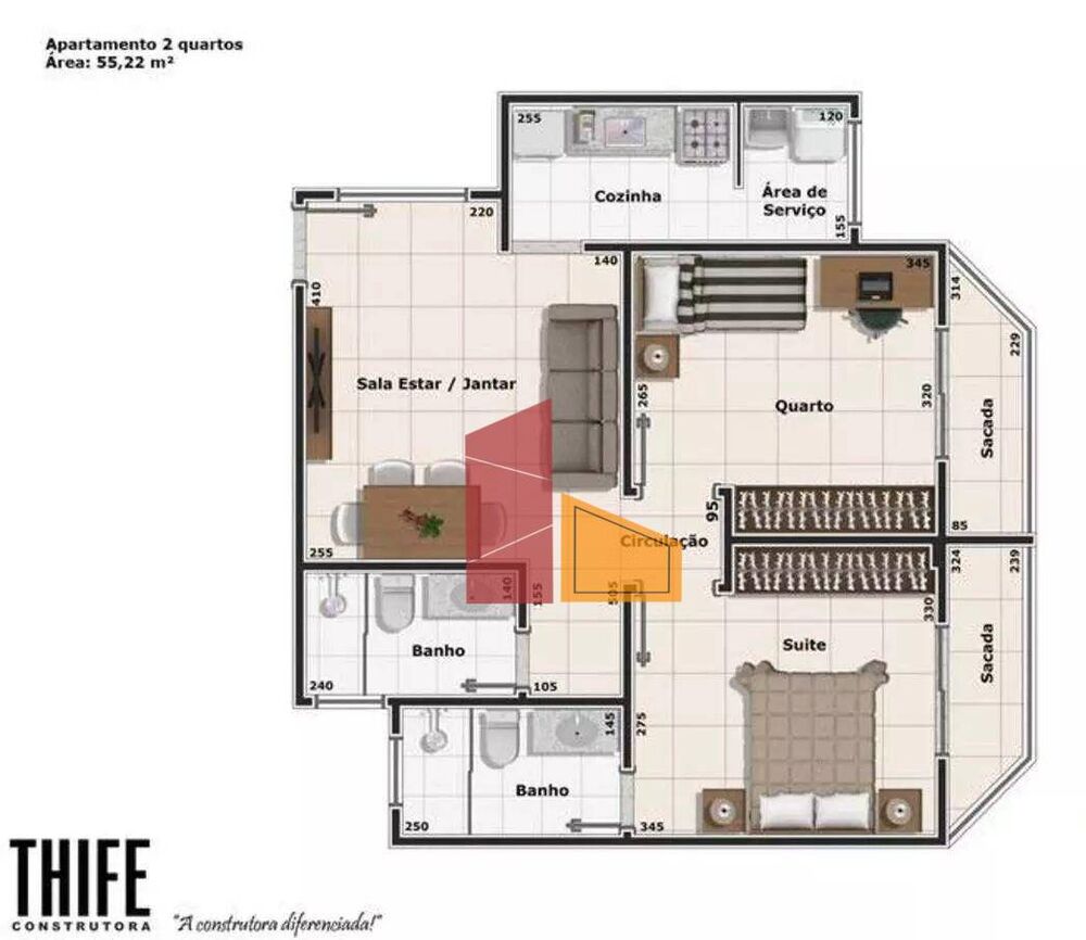 Apartamento, 2 quartos, 55 m² - Foto 14