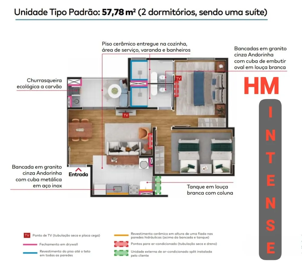 Apartamento, 2 quartos, 57 m² - Foto 16