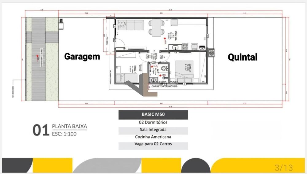 Casa, 2 quartos, 50 m² - Foto 1