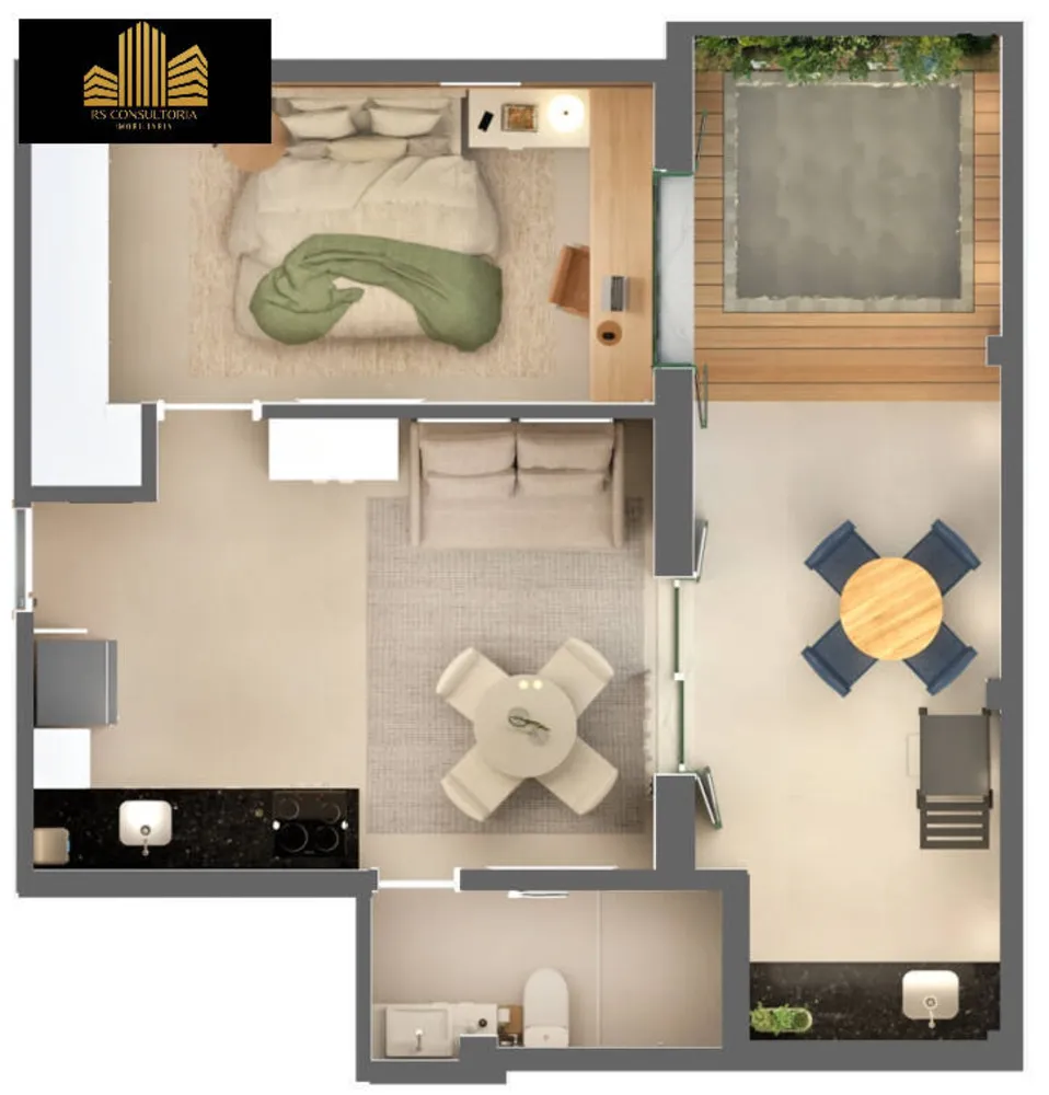 Apartamento, 1 quarto - Foto 3