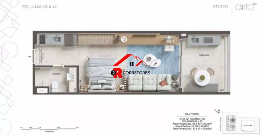 Apartamento, 1 quarto, 39 m² - Foto 2