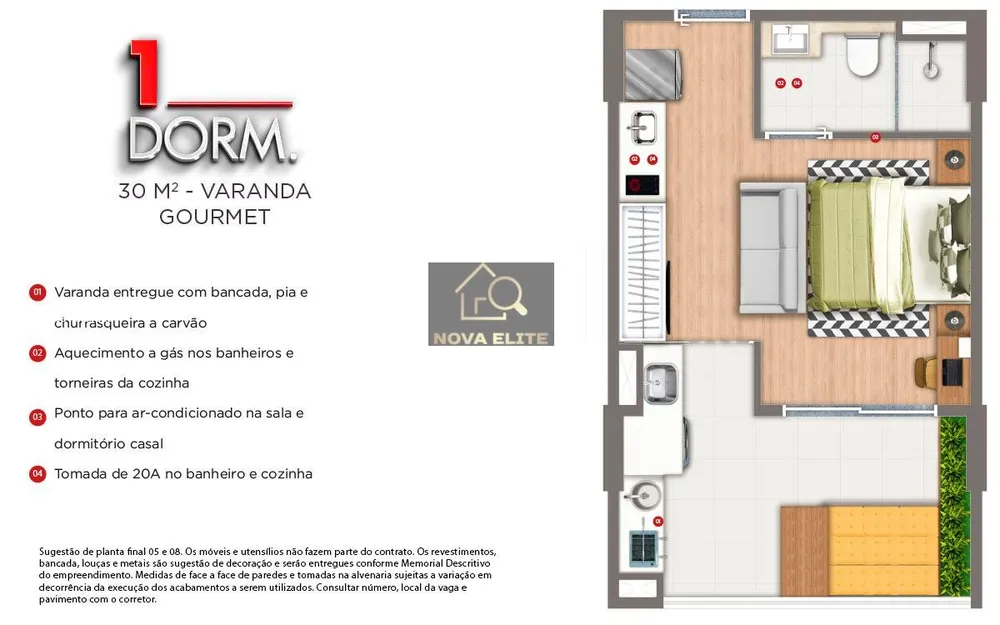 Apartamento, 1 quarto, 30 m² - Foto 8