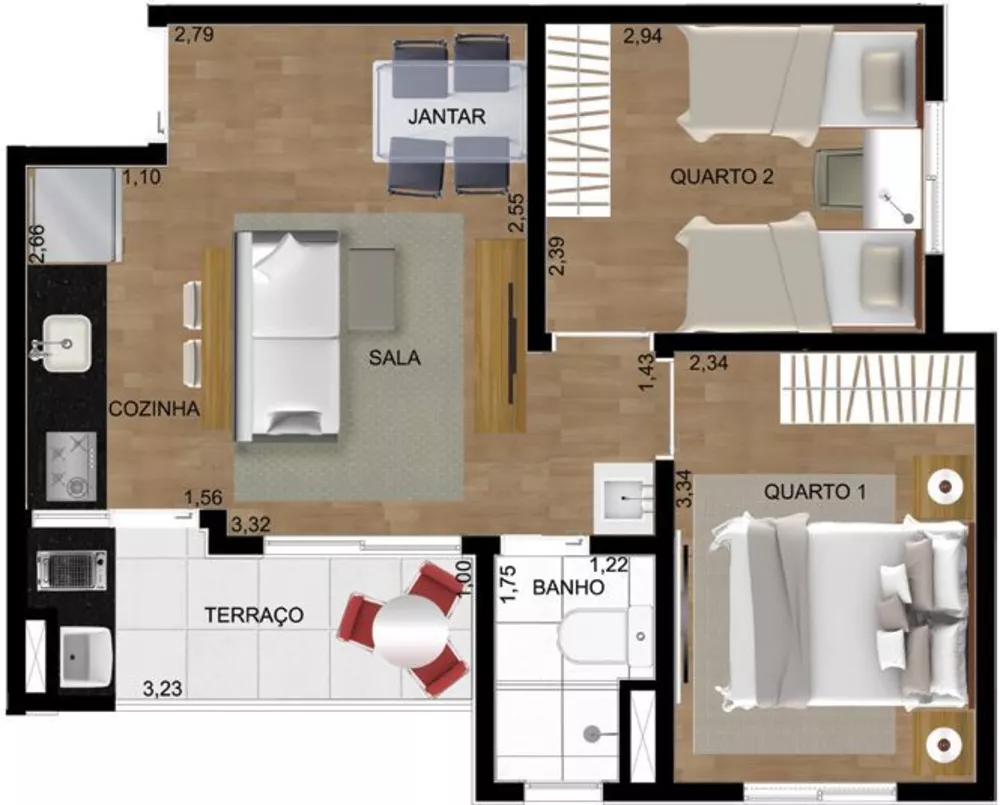 Apartamento, 2 quartos, 41 m² - Foto 9