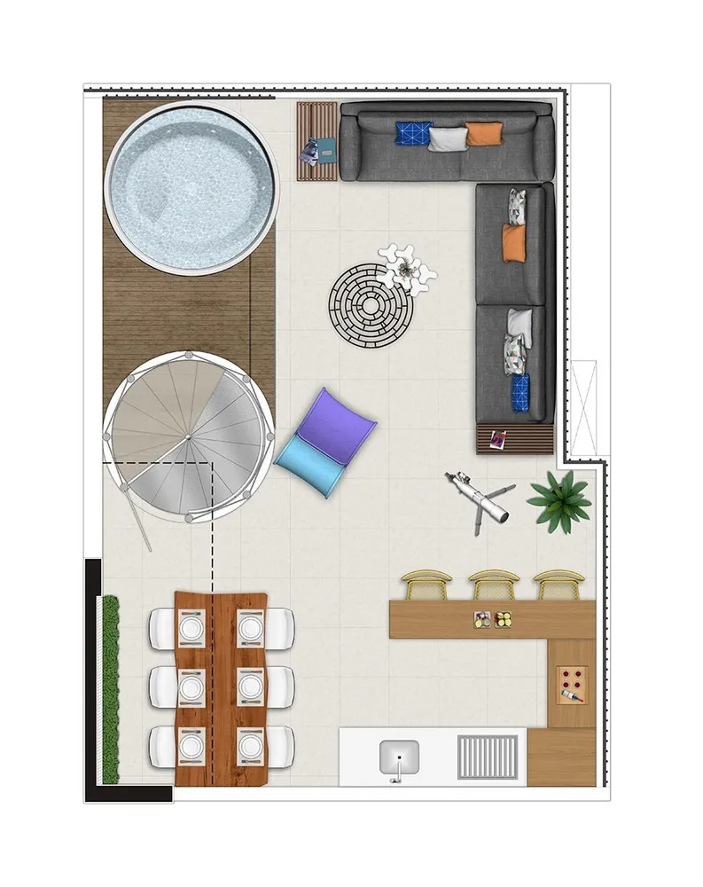 Cobertura, 1 quarto, 72 m² - Foto 3