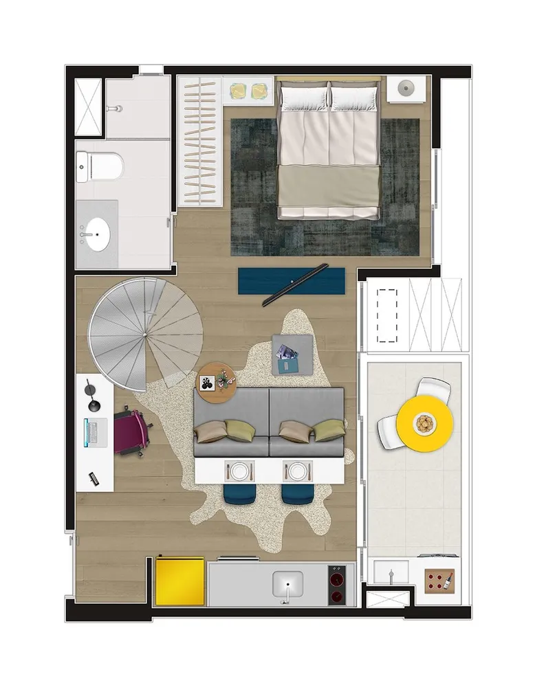 Cobertura, 1 quarto, 72 m² - Foto 2
