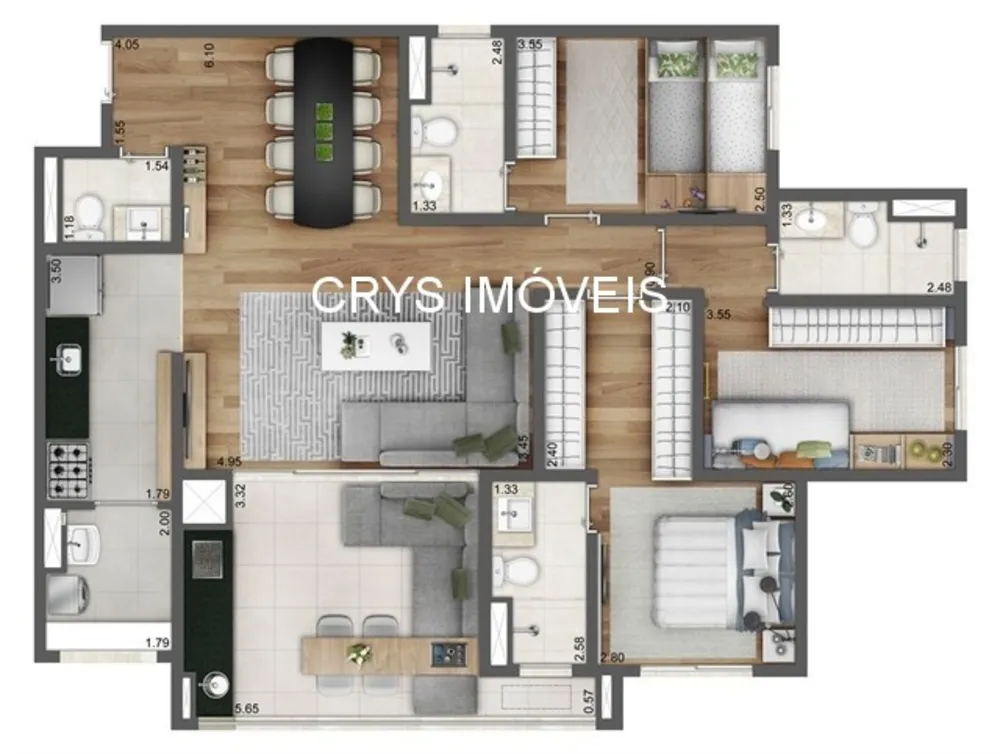 Apartamento, 3 quartos, 108 m² - Foto 4