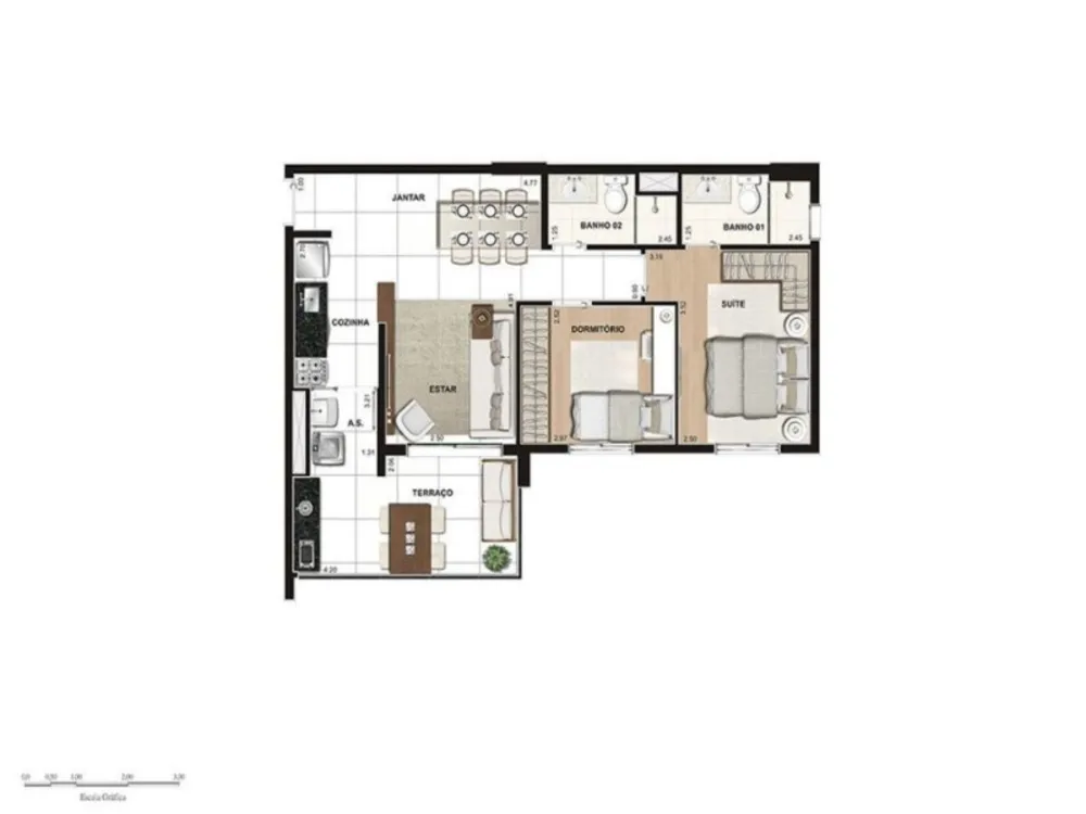 Apartamento, 2 quartos, 63 m² - Foto 1
