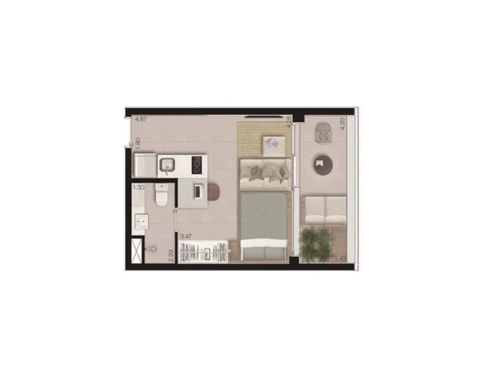 Apartamento, 1 quarto, 27 m² - Foto 5