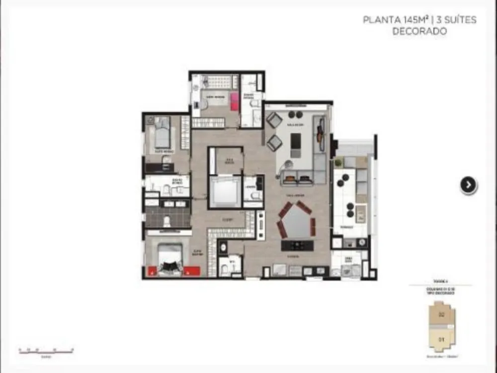 Apartamento, 3 quartos, 145 m² - Foto 3
