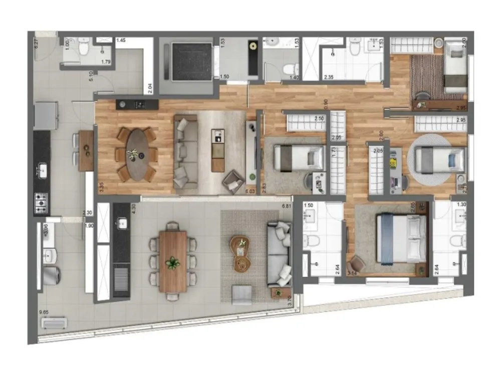 Apartamento, 4 quartos, 158 m² - Foto 7