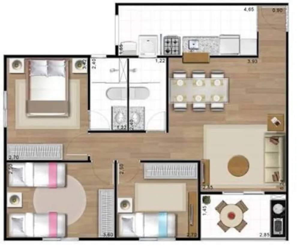 Apartamento, 3 quartos, 70 m² - Foto 8