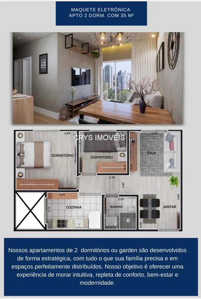 Apartamento, 2 quartos, 35 m² - Foto 4