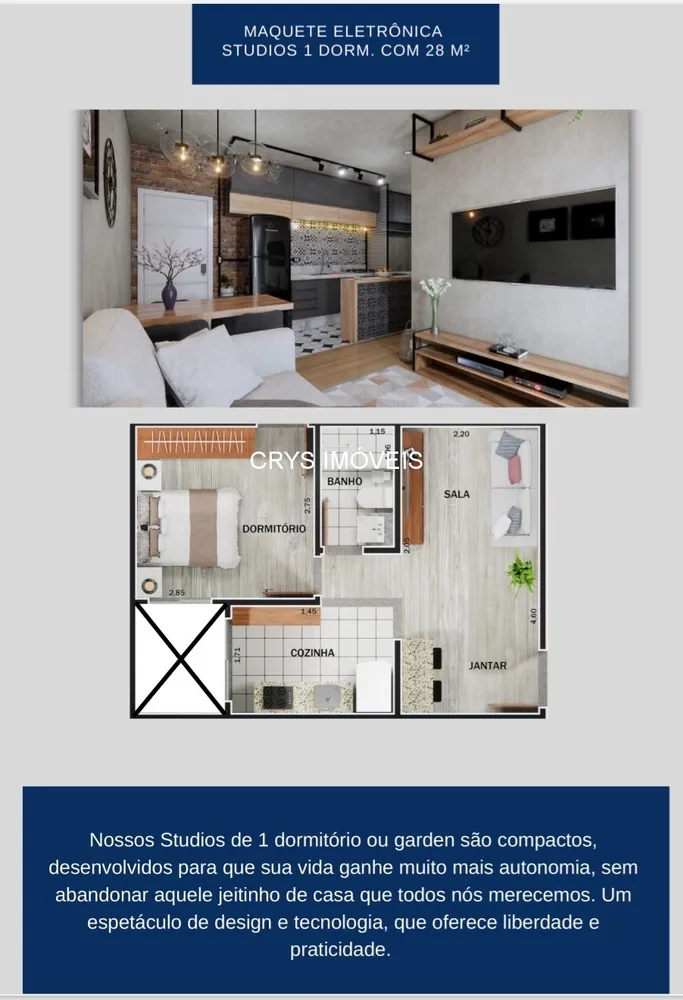 Apartamento, 2 quartos, 35 m² - Foto 3