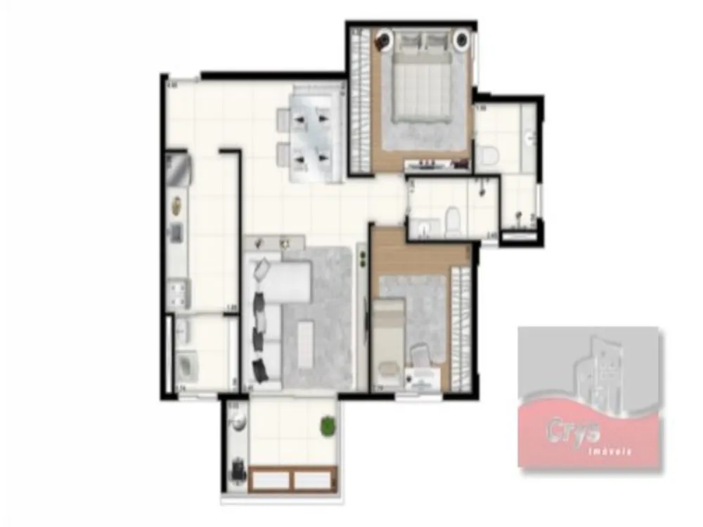 Apartamento, 2 quartos, 77 m² - Foto 9