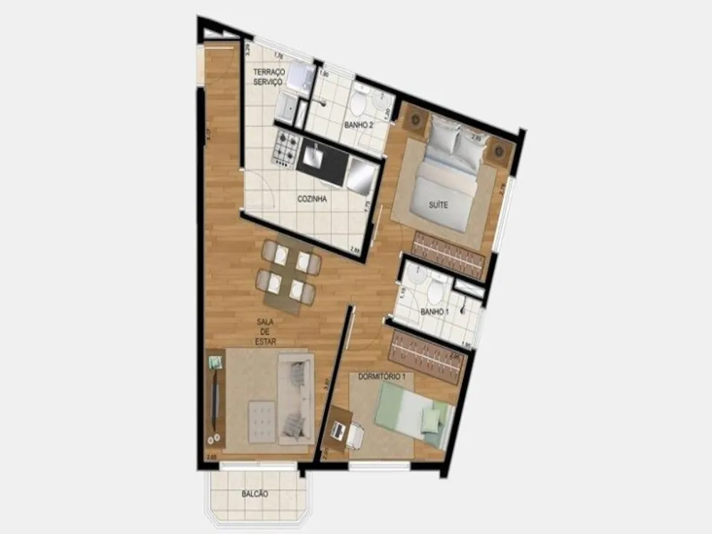 Apartamento, 2 quartos, 57 m² - Foto 7