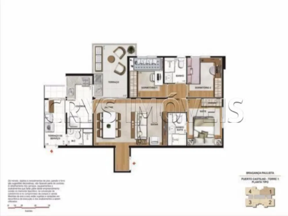 Apartamento, 3 quartos, 82 m² - Foto 1