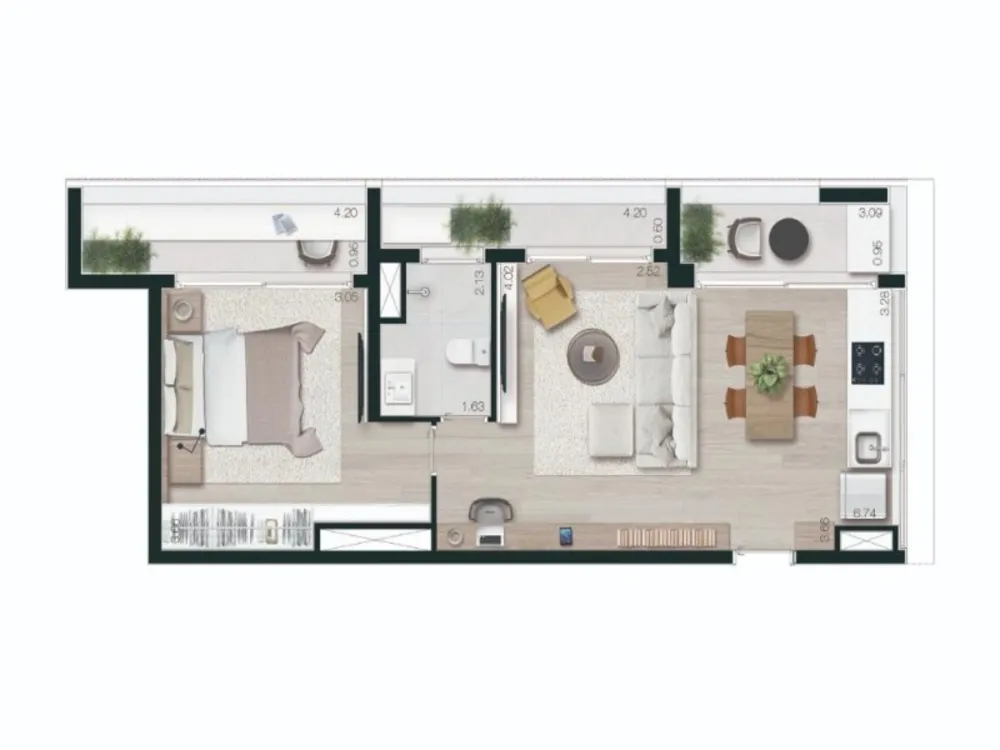 Apartamento, 1 quarto, 46 m² - Foto 5