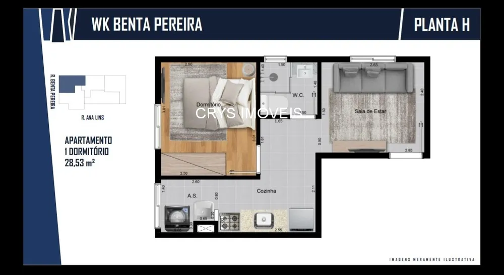 Apartamento, 1 quarto, 27 m² - Foto 6