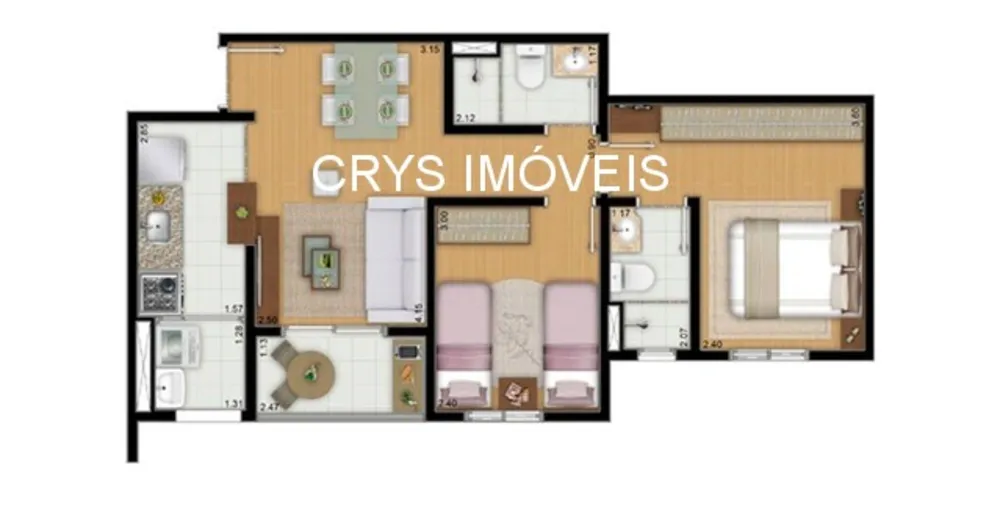 Apartamento, 2 quartos, 53 m² - Foto 8