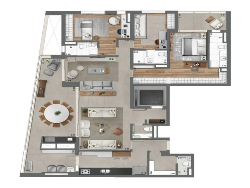 Apartamento, 4 quartos, 189 m² - Foto 3